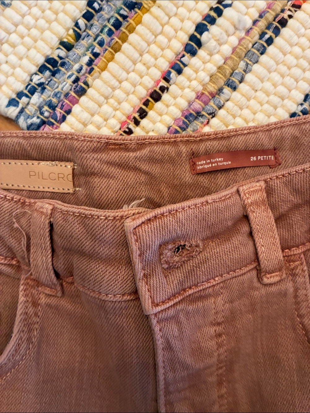 Pilcro Dusty Pink High-Rise Straight Jeans,
26 Petite EUC - Picture 2 of 7